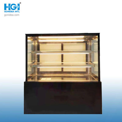ظرفيت بزرگ ويتريک کيک تجاری شیشه خنک کننده نانواري ويتريک کابينت ويتريک Hcs-18f