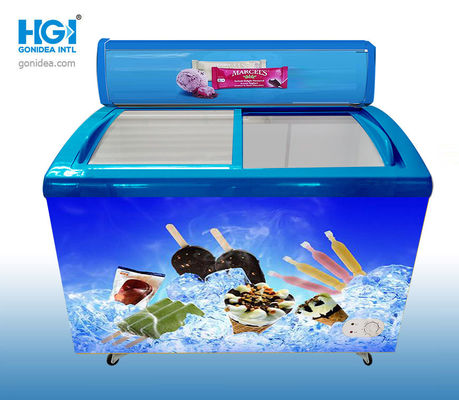 R290a Deep Chest Freezer 12.7 Cuft صفحه نمایش بالا منحنی بدنه فوم ضخیم فریزر