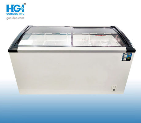 یخ بستنی R290 کشویی روی سینه فریزر 358 لیتری یخ زدایی دستی