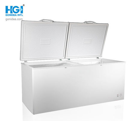 درب تاشو Gonidea R134a 818 لیتری دیپ سینه فریزر برقی PCM سفید