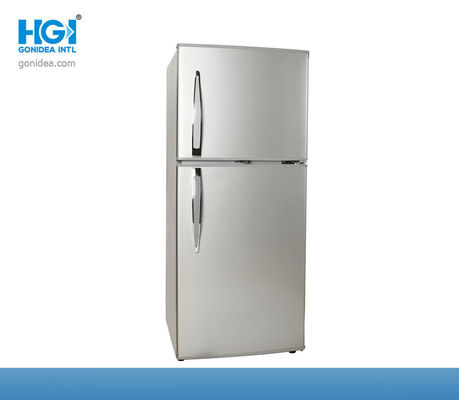 دستگیره فرورفته یخچال فریزر بالایی فریزر 2 دری نقره ای عمودی R134a
